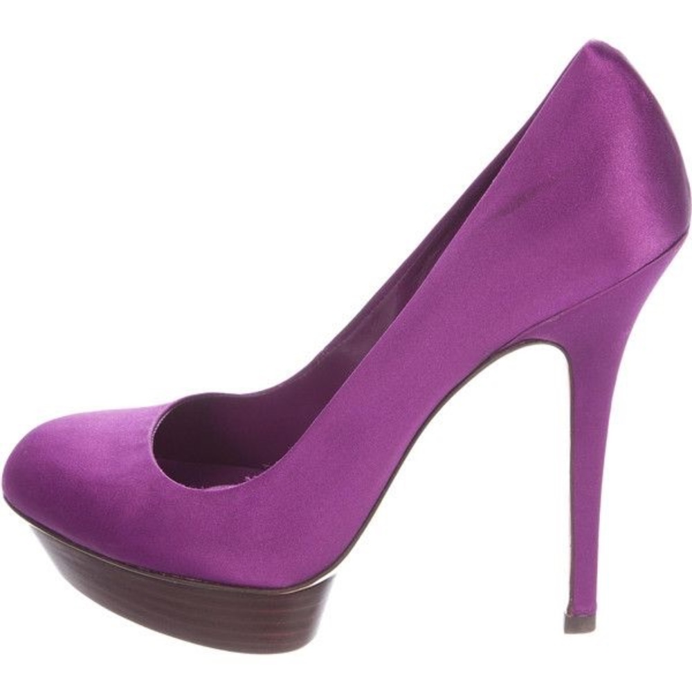 Tory Burch Purple Satin Platform Pump (Heels)